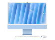 24-inch iMac with Retina 4.5K display: Apple M4 chip with 10‑core CPU and 10‑core GPU, 16GB, 512GB SSD - Blue,Model A3137