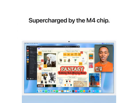 24-inch iMac with Retina 4.5K display: Apple M4 chip with 10‑core CPU and 10‑core GPU, 16GB, 512GB SSD - Blue,Model A3137