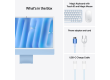 24-inch iMac with Retina 4.5K display: Apple M4 chip with 10‑core CPU and 10‑core GPU, 16GB, 512GB SSD - Blue,Model A3137