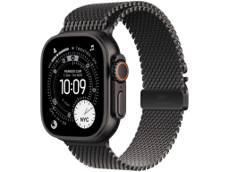 Apple Watch Ultra 3 GPS + Cellular 49mm Black Titanium Case with Black Titanium Milanese Loop - Small,Model A3281