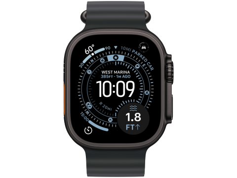 Apple Watch Ultra 3 GPS + Cellular 49mm Black Titanium Case with Black Ocean Band,Model A3281