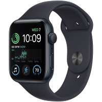 Apple Watch SE 2 GPS 44mm Midnight Aluminium Case with Midnight Sport Band - Regular, Model A2723