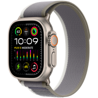 Apple Watch Ultra 2 GPS + Cellular, 49mm Titanium Case with Green/Grey Trail Loop - M/L,Model A2986