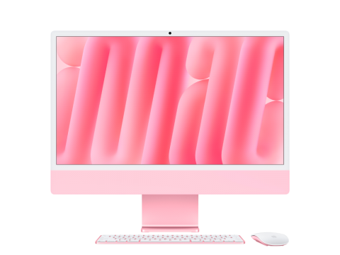 24-inch iMac with Retina 4.5K display: Apple M4 chip with 8‑core CPU and 8‑core GPU, 16GB, 256GB SSD - Pink,Model A3247