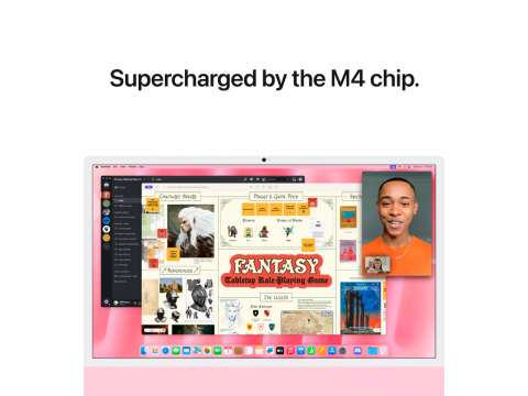 24-inch iMac with Retina 4.5K display: Apple M4 chip with 8‑core CPU and 8‑core GPU, 16GB, 256GB SSD - Pink,Model A3247