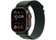 Apple Watch Ultra 2 2024 GPS + Cellular 49mm Black Titanium Case with Dark Green Alpine Loop - Large,Model A2986