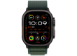 Apple Watch Ultra 2 2024 GPS + Cellular 49mm Black Titanium Case with Dark Green Alpine Loop - Large,Model A2986