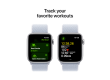 Apple Watch SE 2024 GPS 44mm Silver Aluminium Case with Blue Cloud Sport Loop,Model A2723