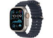 Apple Watch Ultra 2 2024 GPS + Cellular 49mm Natural Titanium Case with Navy Ocean Band,Model A2986