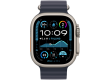 Apple Watch Ultra 2 2024 GPS + Cellular 49mm Natural Titanium Case with Navy Ocean Band,Model A2986