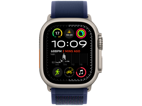 Apple Watch Ultra 2 2024 GPS + Cellular 49mm Natural Titanium Case with Blue Trail Loop - M/L,Model A2986