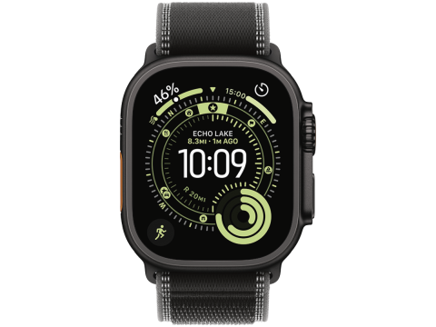 49mm Black/Charcoal Trail Loop - M/L - Natural Titanium Finish