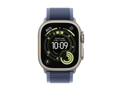 49mm Blue/Bright Blue Trail Loop - S/M - Natural Titanium Finish