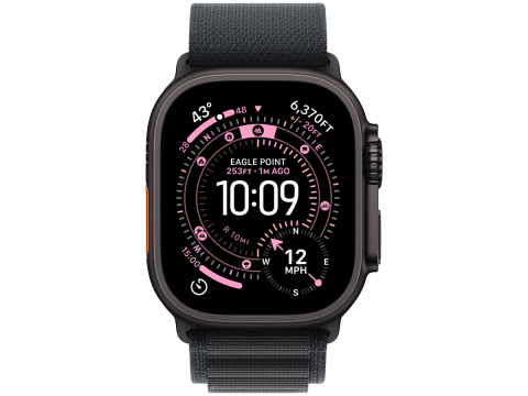 Apple Watch Ultra 3 GPS + Cellular 49mm Black Titanium Case with Black Alpine Loop - Small,Model A3281