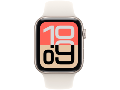 Apple Watch SE 3 GPS 44mm Starlight Aluminium Case with Starlight Sport Band - M/L,Model A3325