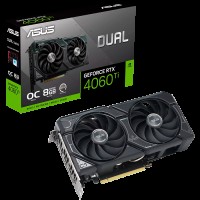 ASUS Video Card NVidia Dual GeForce RTX 4060 Ti OC Edition 8GB GDDR6, 1xHDMI, 3xDP, 1x8 pin, Recomm. PSU 650W, 2.5 Slots