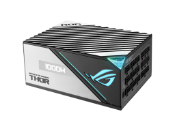 ASUS ROG Thor 1000W Platinum II PSU, PCIe Gen 5.0 ready, Fully modular, 80 Plus Platinum, Lambda A++, ROG heatsinks, 135mm Axial-tech fan with PWM control, Dual ball fan bearings, 0dB Technology, OLED power display, Aura Sync, 10-year warranty