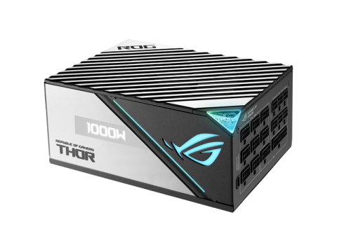 ASUS ROG Thor 1000W Platinum II PSU, PCIe Gen 5.0 ready, Fully modular, 80 Plus Platinum, Lambda A++, ROG heatsinks, 135mm Axial-tech fan with PWM control, Dual ball fan bearings, 0dB Technology, OLED power display, Aura Sync, 10-year warranty