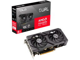 ASUS Video Card AMD Radeon RX 7600 8GB GDDR6 OC mode: up to 2715 MHz Default mode: up to 2695 MHz 128-bit Digital Max Resolution 7680 x 4320 Yes x 1 (Native HDMI 2.1)Yes x 3 (Native DisplayPort 1.4a)HDCP Support Yes (2.3)