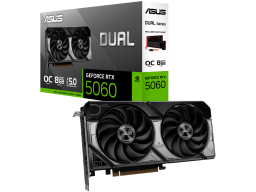 ASUS Video Card NVIDIA GeForce RTX 5060 8GB GDDR7 128-bit Digital Max Resolution 7680 x 4320 Yes x 1 (Native HDMI 2.1b) Yes x 3 (Native DisplayPort 2.1b) HDCP Support Yes (2.3) 550W