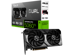 ASUS Video Card NVIDIA GeForce RTX 5060 Ti 8GB GDDR7 128-bit Digital Max Resolution 7680 x 4320 Yes x 1 (Native HDMI 2.1b)Yes x 3 (Native DisplayPort) 550W P/N 90YV0MP2-M0NA0