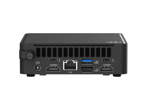 ASUS NUC 15 PRO/RNUC15CRKU500002/Ultra 5 225H 28W/Intel Arc graphics/no RAM/no Storage/Intel Wi-Fi 7 BE201/USB Total - 7/4 USB Type-A/3 USB Type-C (1x USB3.2 + 2x TB4)/2x HDMI 2.1/Support Displays - 4x 4K/no OS/EU Cord/Kit (L6)/Slim/EAN:4711387949856
