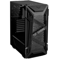 ASUS TUF Gaming GT301 ATX mid-tower compact case with tempered glass side panel, honeycomb front panel, 120mm AURA Addressable RGB fan, headphone hanger and 360mm radiator support