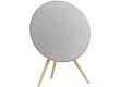 Beosound A9 5th Gen Speaker Natural Alu (Back Grey Mist/Cover Kvadrat Light Grey/Legs Oak)