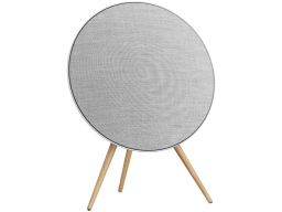 Beosound A9 5th Gen Speaker Natural Alu (Back Grey Mist/Cover Kvadrat Light Grey/Legs Oak)