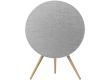Beosound A9 5th Gen Speaker Natural Alu (Back Grey Mist/Cover Kvadrat Light Grey/Legs Oak)