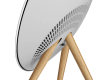Beosound A9 5th Gen Speaker Natural Alu (Back Grey Mist/Cover Kvadrat Light Grey/Legs Oak)