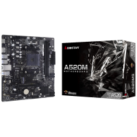 BIOSTAR MB AM4 A520 2-DIMM DDR4 4 x SATA III 1 x M.2 1 x DP Port 1 x HDMI Port 1 x LAN port 	Micro ATX