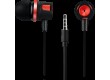 CANYON EP-3, Stereo earphones with microphone, Red, cable length 1.2m, 21.5*12mm, 0.011kg