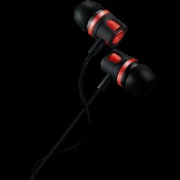 CANYON EP-3, Stereo earphones with microphone, Red, cable length 1.2m, 21.5*12mm, 0.011kg