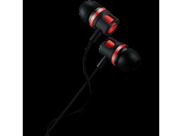 CANYON EP-3, Stereo earphones with microphone, Red, cable length 1.2m, 21.5*12mm, 0.011kg