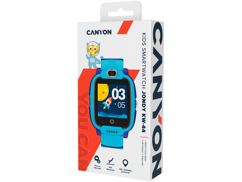 CANYON kids watch Jondy KW-44 4G Camera GPS Music Blue