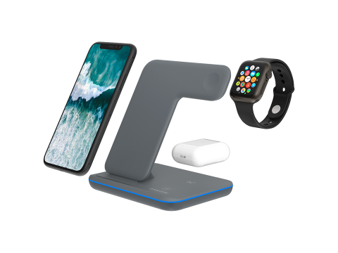 CANYON wireless charger WS-303 15W 3in1 Gray