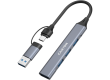 CANYON hub DS-02 4in1 USB-A/C Grey
