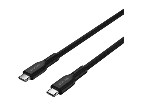 CANYON cable OnWire 60CL C-C 60W COLOR Braided 1m Black