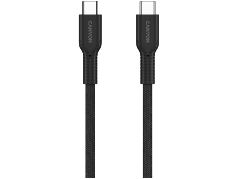 CANYON cable OnWire 60CL C-C 60W COLOR Braided 1m Black