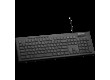 CANYON HKB-2, Multimedia wired keyboard, 104 keys, slim and brushed finish design, white backlight, chocolate key caps, RU layout (black), cable length 1.5m, 450*154*22.3mm, 0.53kg