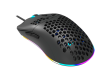 CANYON Puncher GM-11, Gaming Mouse with 7 programmable buttons, Pixart 3519 optical sensor, 4 levels of DPI and up to 4200, 5 million times key life, 1.65m Ultraweave cable, UPE feet and colorful RGB lights, Black, size:128.5x67x37.5mm, 105g