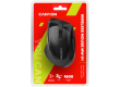 CANYON MW-01, 2.4GHz wireless mouse with 6 buttons, optical tracking - blue LED, DPI 1000/1200/1600, Black pearl glossy, 113x71x39.5mm, 0.07kg