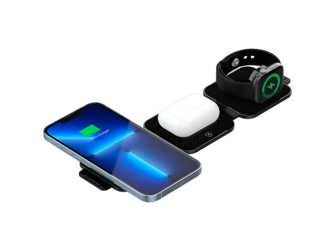 CANYON wireless charger WS-305 15W 3in1 Foldable Black