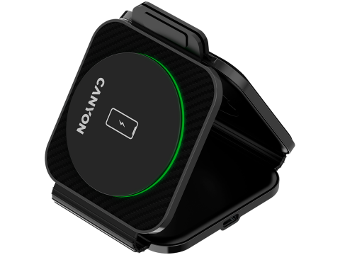 CANYON wireless charger WS-305 15W 3in1 Foldable Black