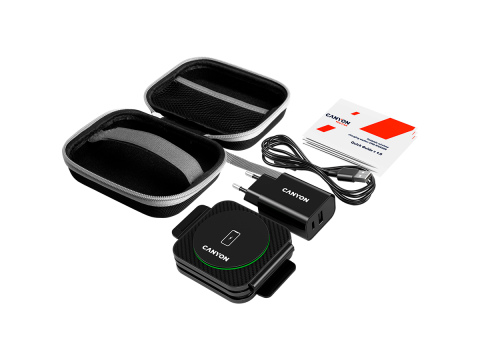 CANYON wireless charger WS-305 15W 3in1 Foldable Black