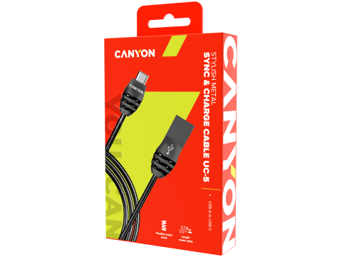 CANYON cable UC-5 USB-C 10W 1m Dark Grey