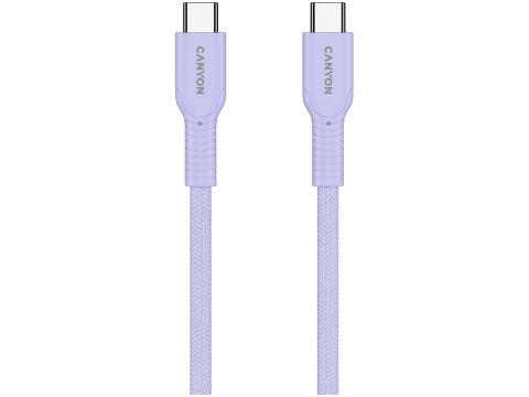 CANYON cable OnWire 60CL C-C 60W COLOR Braided 1m Purple