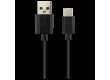 CANYON UC-2, Type C USB 2.0 standard cable, Power & Data output, 5V 1A, OD 3.2mm, PVC Jacket, 2m, black, 0.036kg