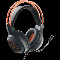 CANYON Nightfall GH-7, Gaming headset with 7.1 USB connector, adjustable volume control, orange LED backlight, cable length 2m, Black, 182*90*231mm, 0.336kg